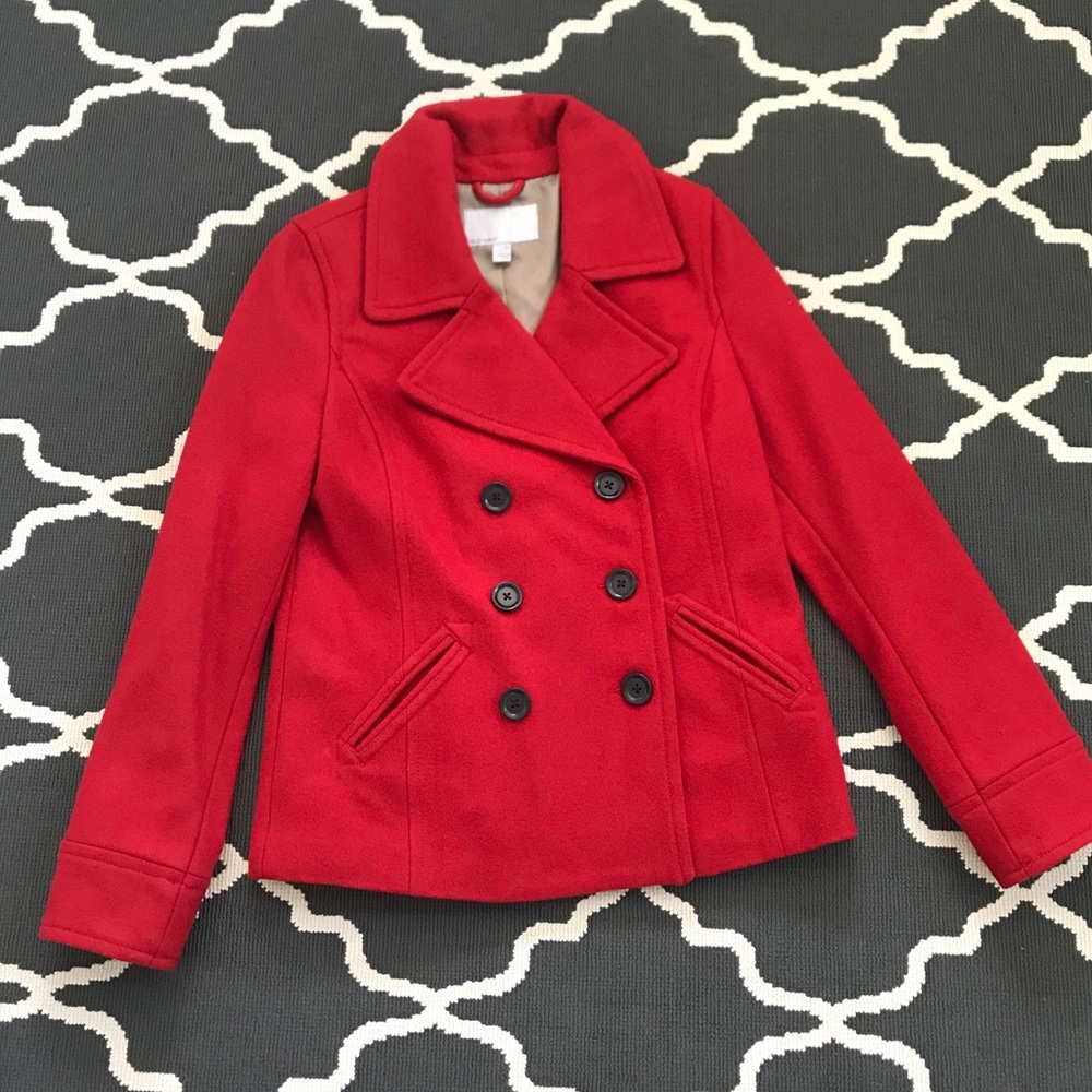 Old navy red peacoat